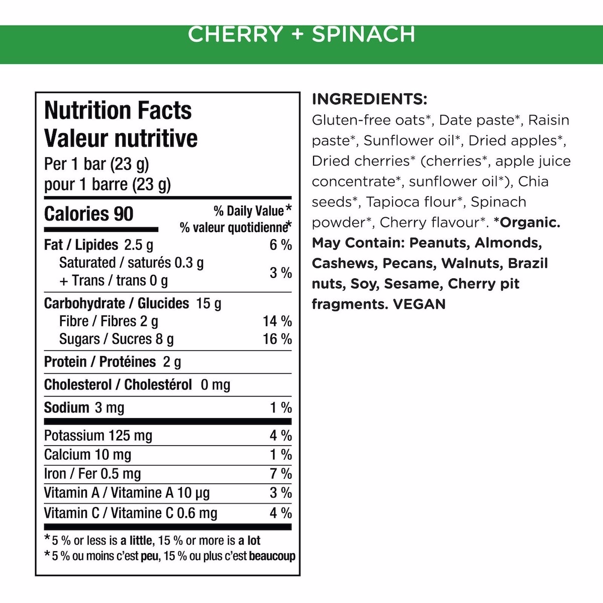 Oaty Chomps Cherry + Spinach Snack Bar