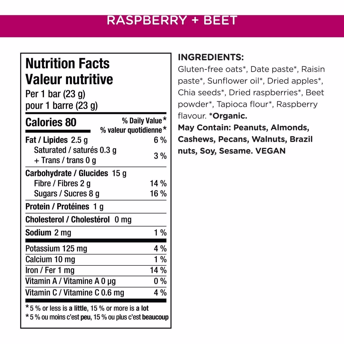 Oaty Chomps Raspberry + Beet Snack Bar