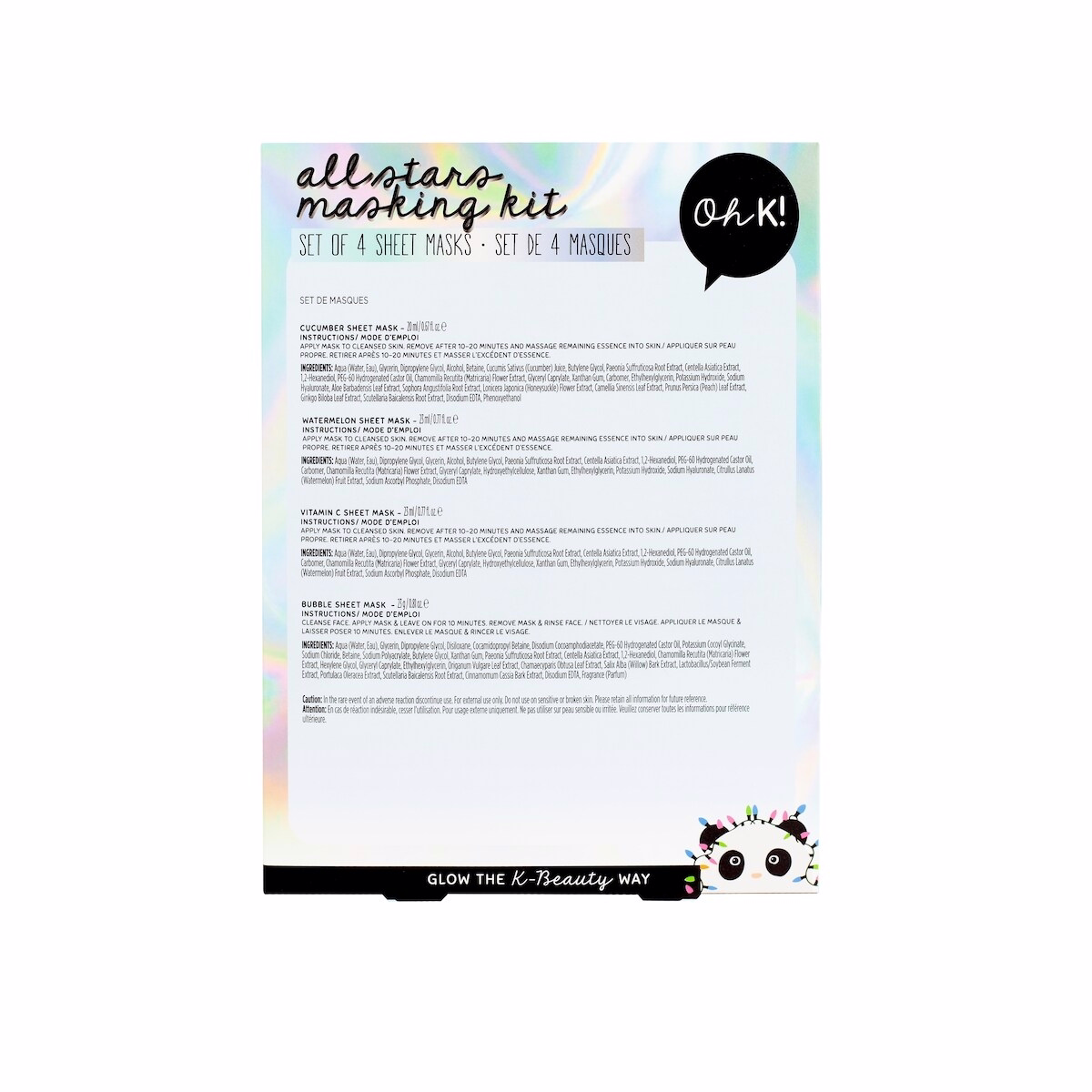 Oh K! All Stars Masking Kit - Set of 4 sheet masks