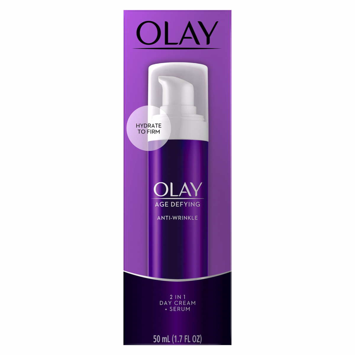 Olay Age Defying Anti-wrinkle 2-in-1 Day Cream Plus Face Serum, 1.7 Oz