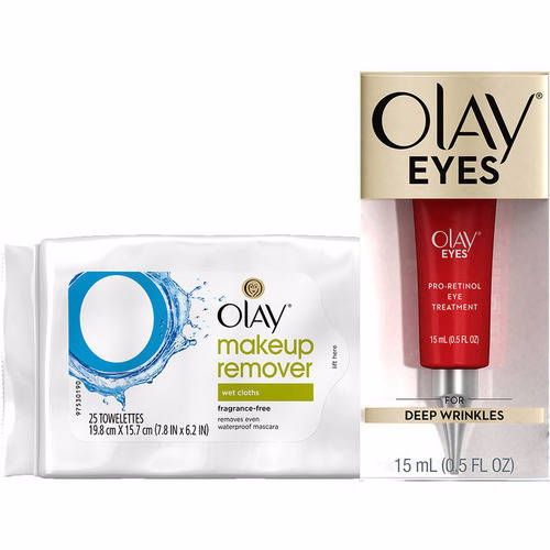 Olay Eyes Pro Retinol Eye Cream Treatment With Bonus Makeup Remover Wipes