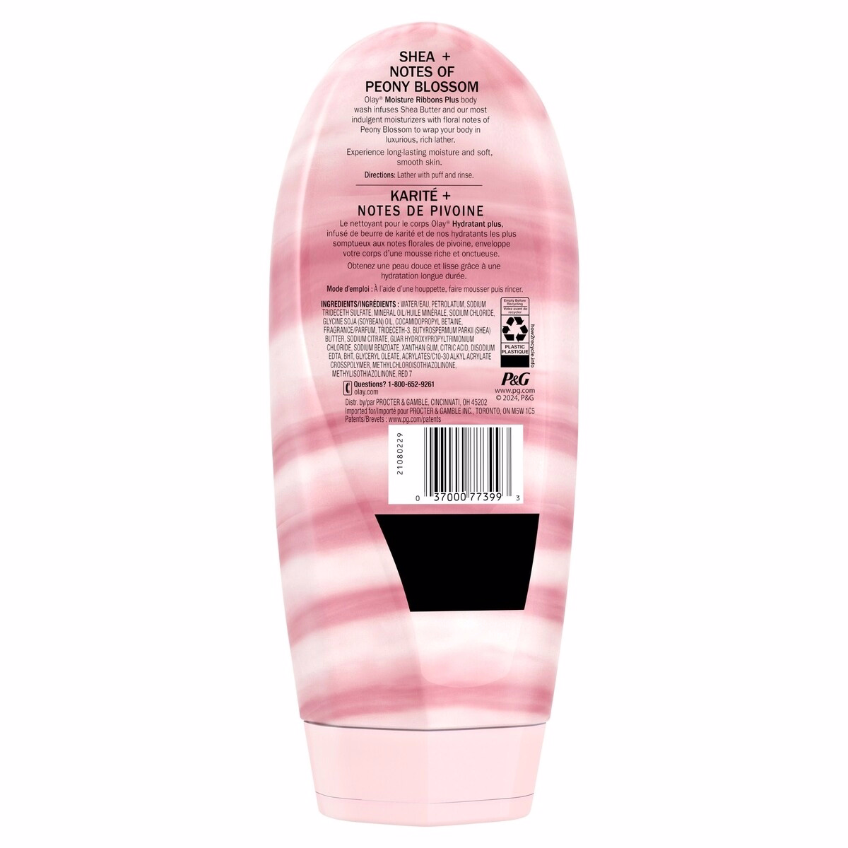 Olay Moisture Ribbons Plus Shea + Peony Blossom Body Wash, 532 mL Olay Moisture Ribbons Plus Shea + Peony Blossom Body Wash, 532 mL