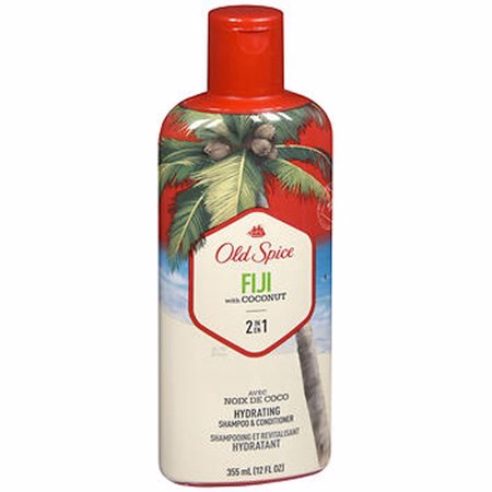 Old Spice Fiji with Coconut Men's 2 in 1 Hydrating Shampoo & Conditioner, 12 Oz