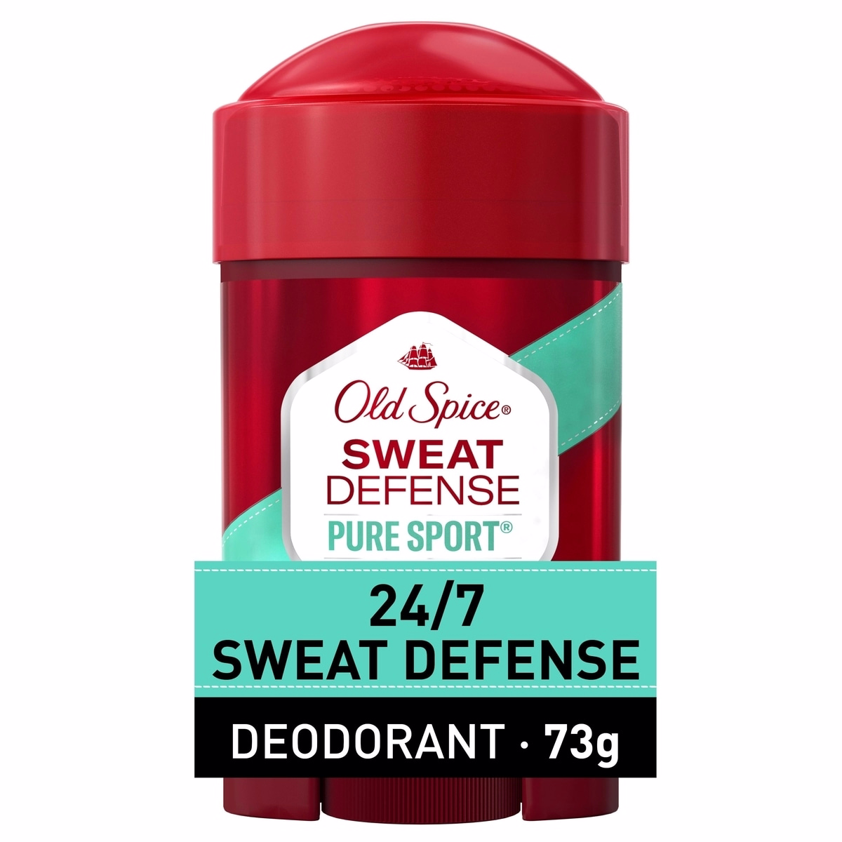 Old Spice Hardest Working Pure Sport Plus Sweat Defense Invisible Solid Anti-Perspirant & Deodorant for Men, 73 grams