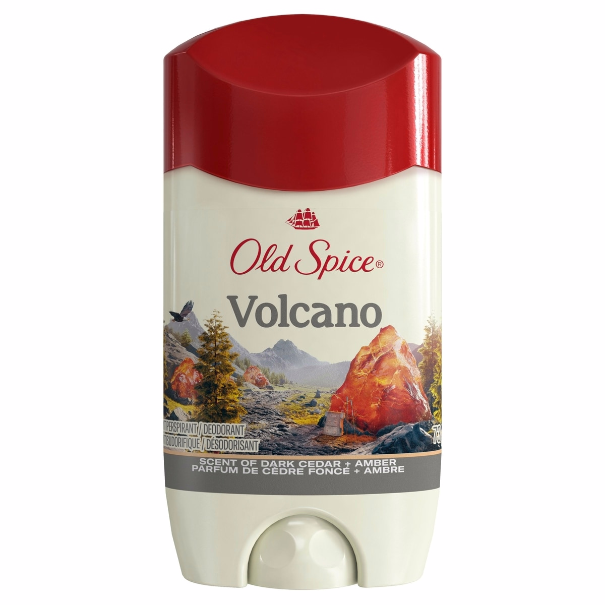 Old Spice Invisible Solid Antiperspirant Deodorant for Men Volcano with Charcoal Scent Inspired by Nature 73 g