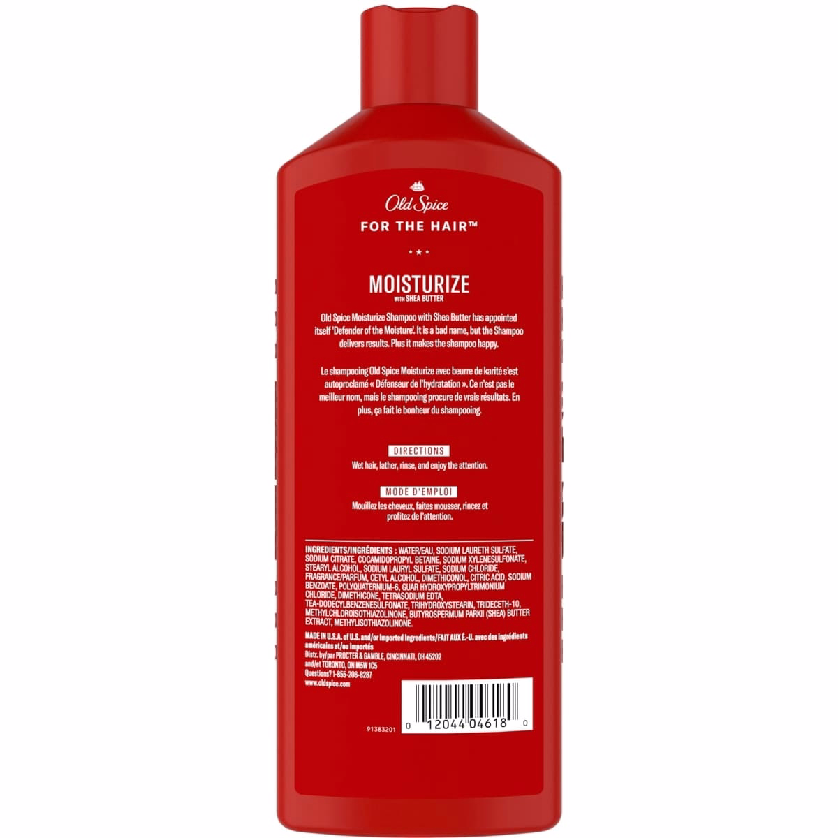 Old Spice Moisturize with Shea Butter, Shampoo for Men, 400 mL