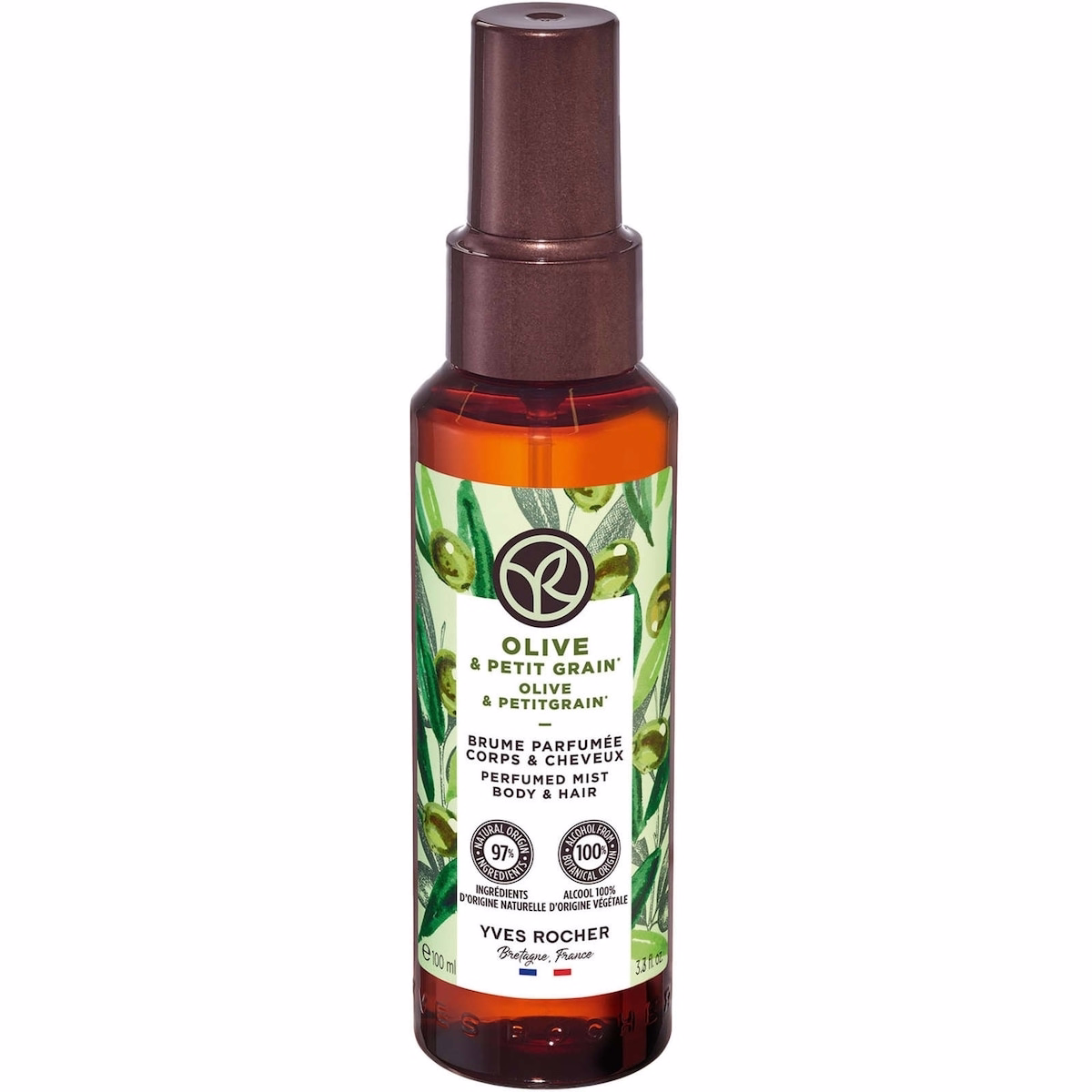 Brume Parfumée Olive & Petitgrain pour les cheveux et le corps