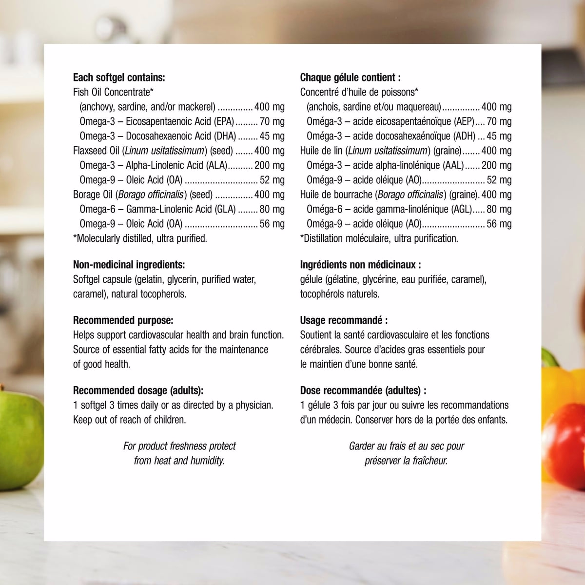 Omega 3-6-9 High Potency Fish, Flax & Borage 1200 mg