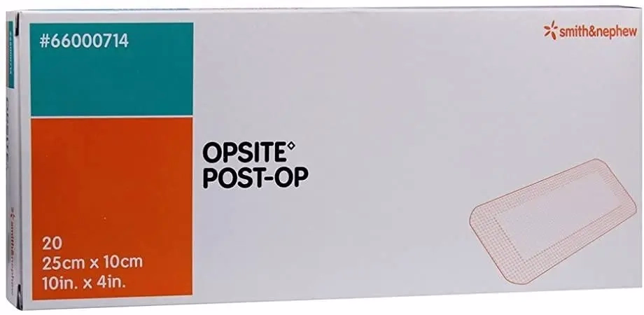 Opsite Post-Op Waterproof Dressing 25cm x 10cm - 20 Count for Post-Operative Wound Care