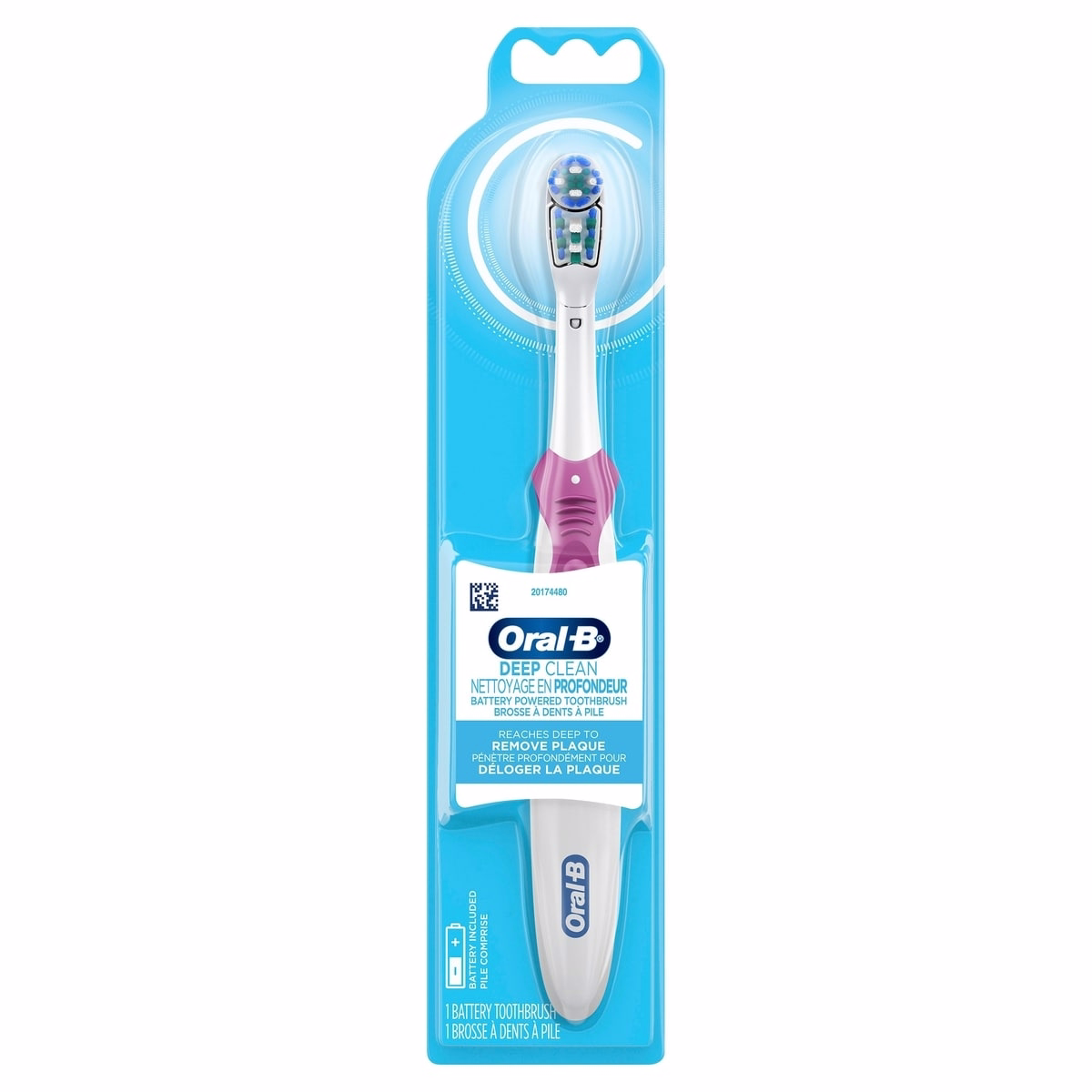 Oral-B Complete Battery Powered Toothbrush, 1 Count, Colours May Vary