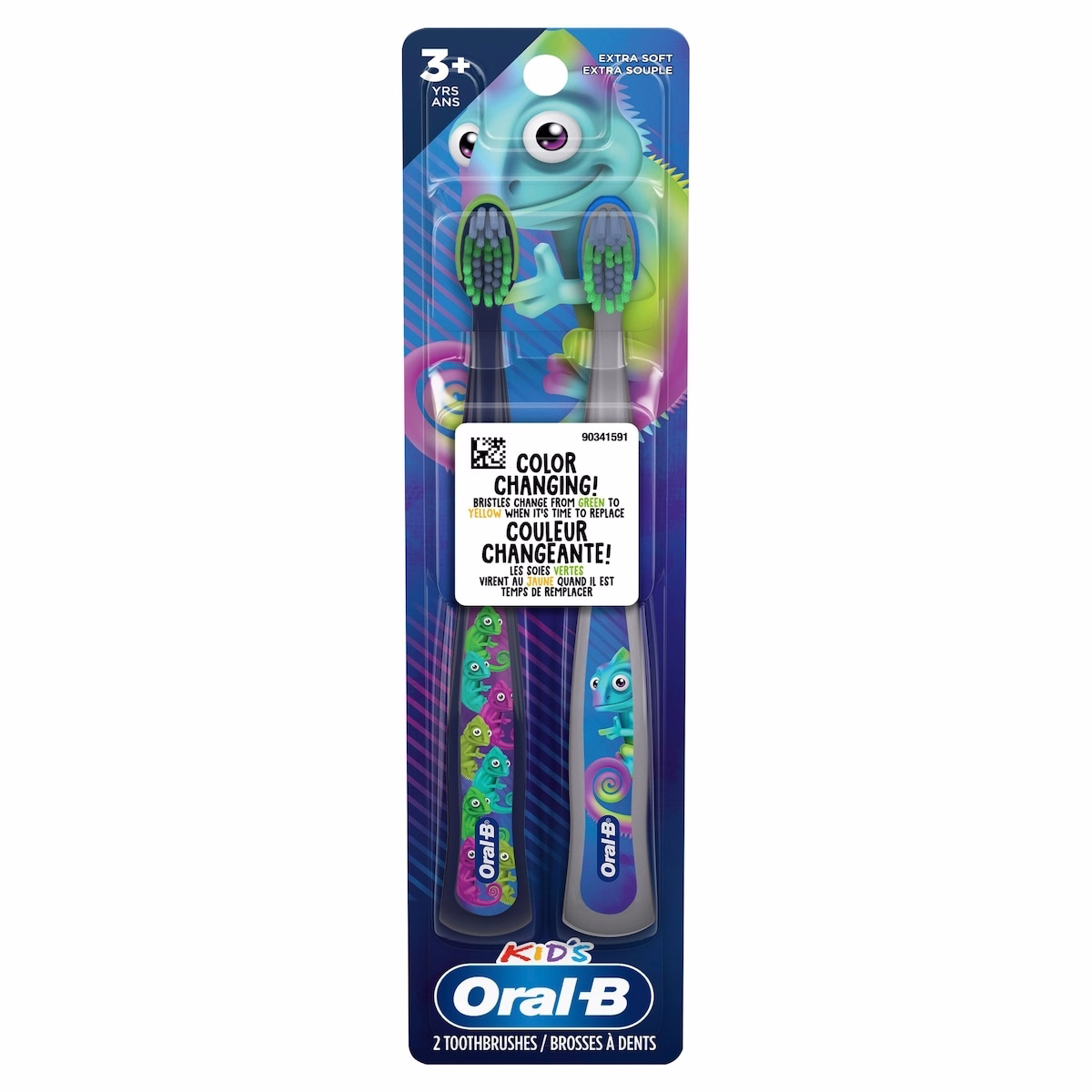 Oral-B Kid's Manual Toothbrush for Ages 3+, Extra Soft Bristles, 2 Count