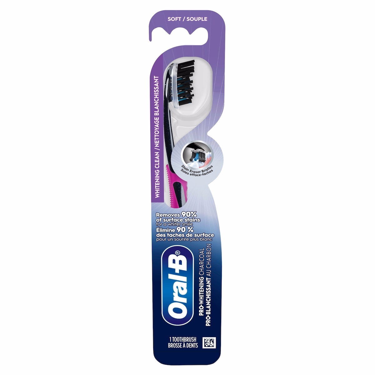 Oral-B Pro-Flex Charcoal Manual Toothbrush, Soft, 1 Count