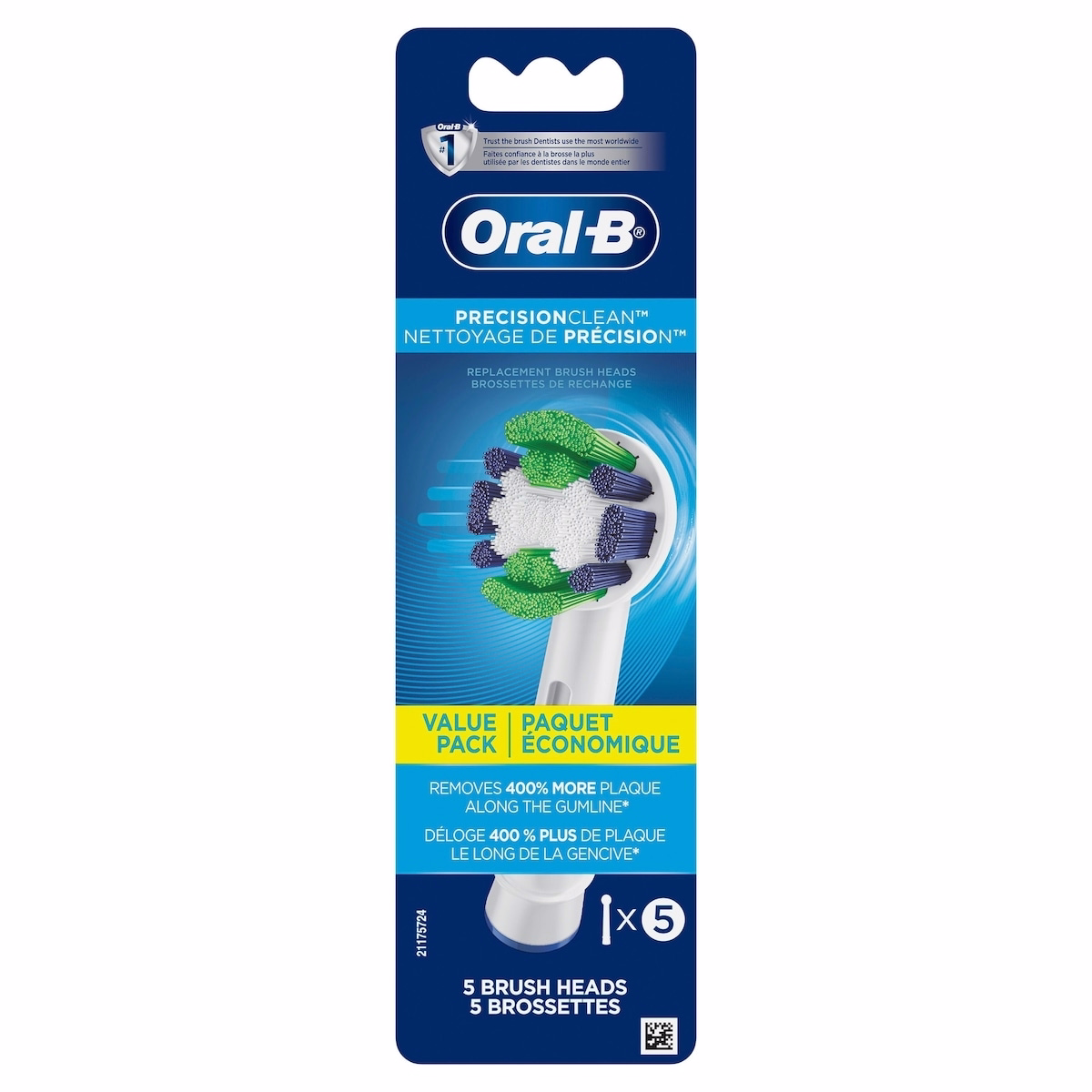 Oral-B 專業 精準清潔替換刷頭，5顆裝