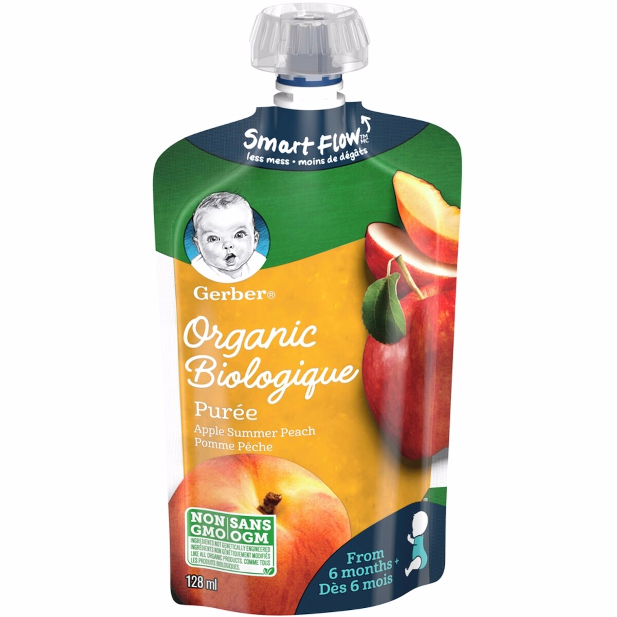 Organic Purée Apple Summer Peach Baby Food Organic Purée Apple Summer Peach Baby Food
