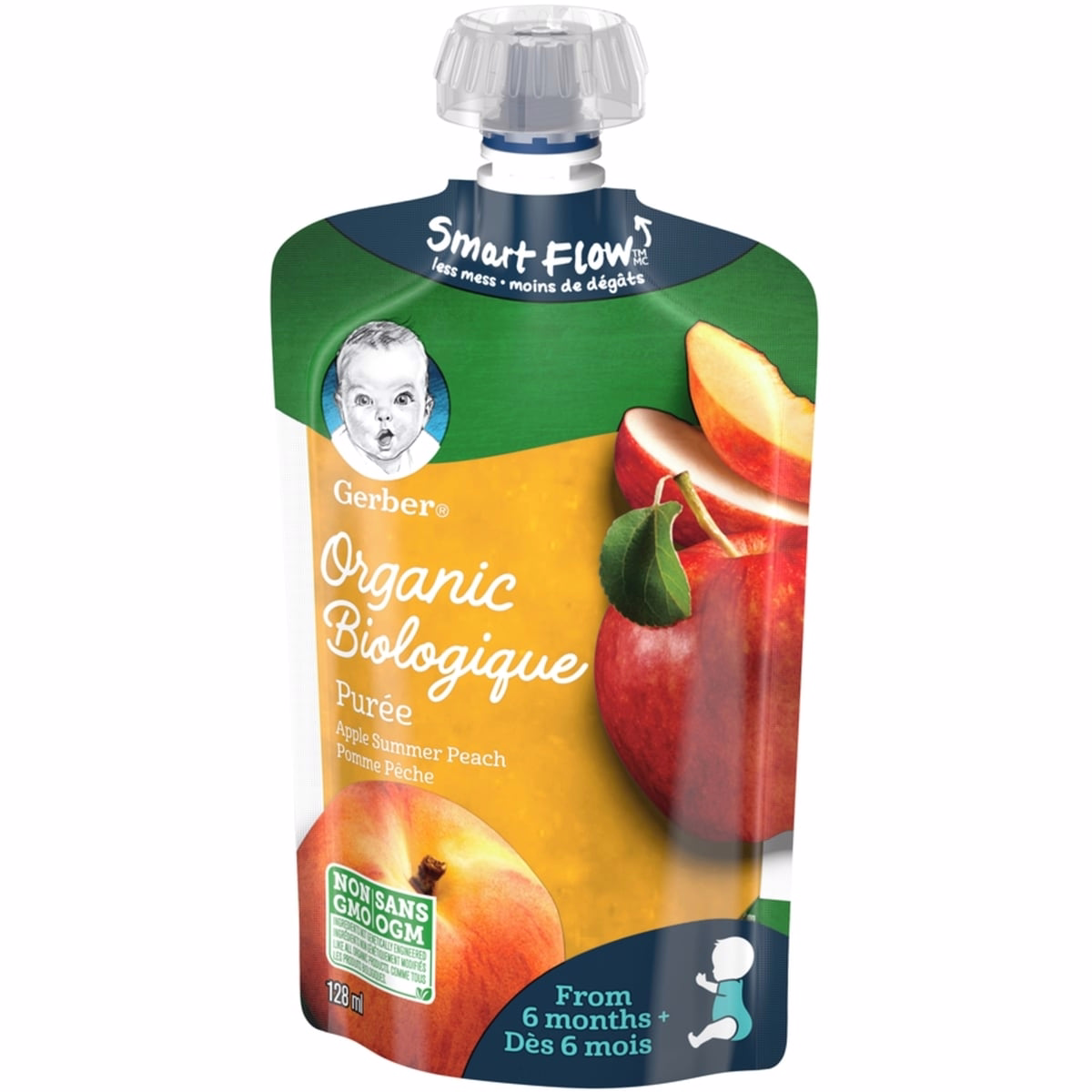 Organic Purée Apple Summer Peach Baby Food Organic Purée Apple Summer Peach Baby Food