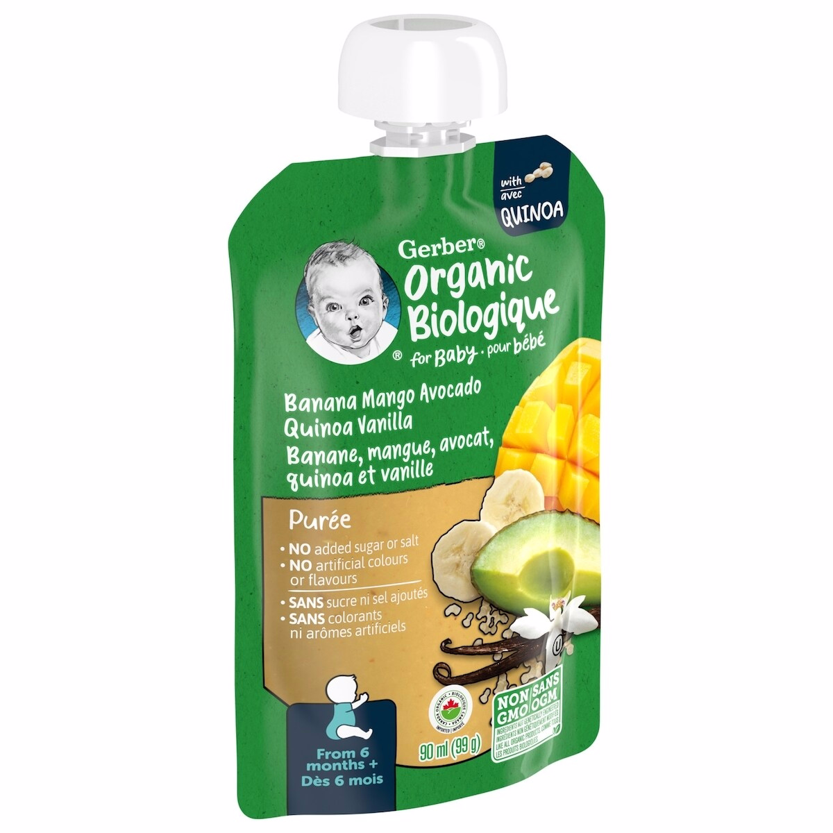 Organic Toddler Purée Banana Mango Avocado Vanilla Quinoa