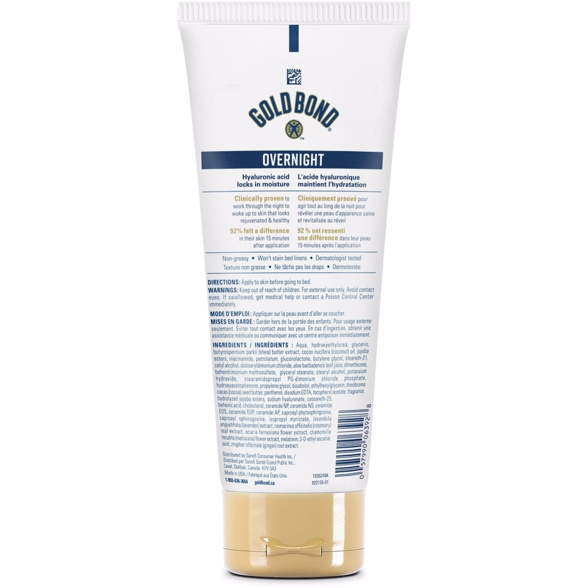 Overnight Body Lotion - Body Moisturizer/Lotion for Hydrating Skin While You Sleep - Non-Greasy, Won’t Stain - Melatonin and Antioxidants - Calming La