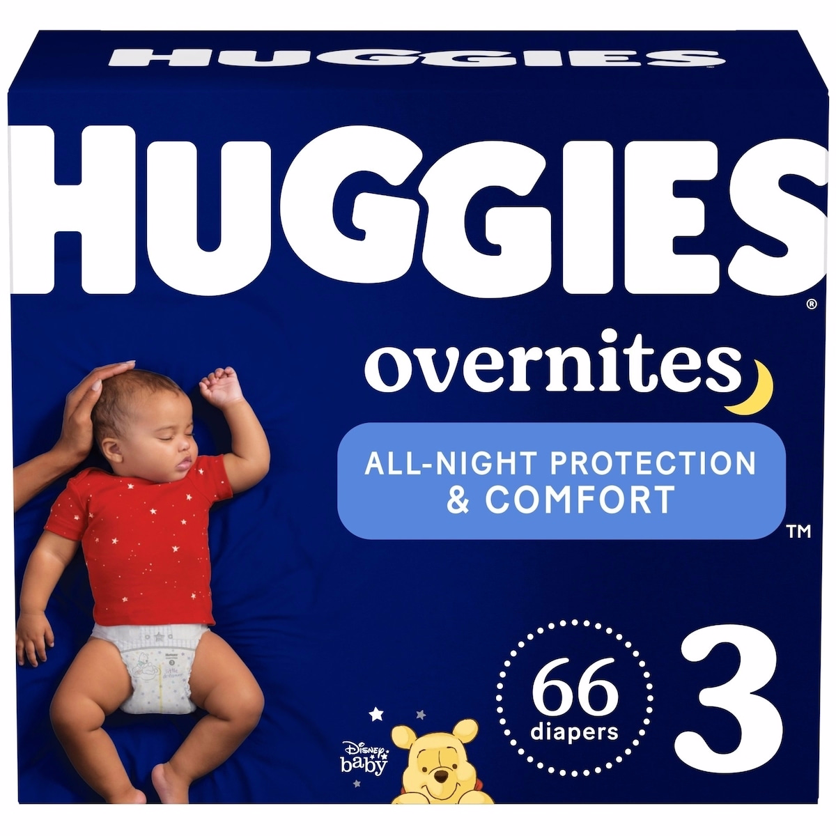 Huggies Overnites 夜間尿布，尺寸3（16-28 磅），66 片
