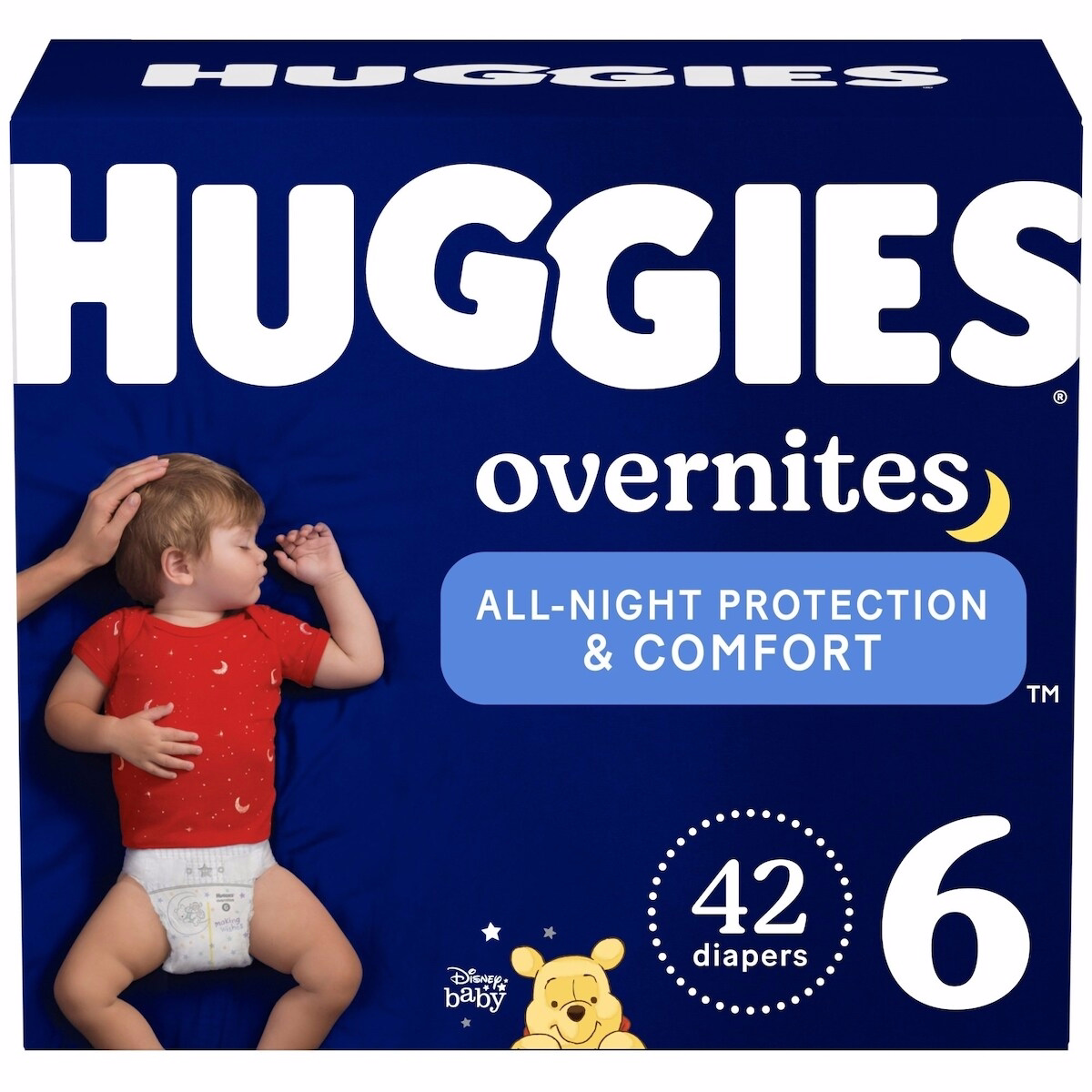 Overnites 夜間寶寶尿布，尺寸 6（35+ 磅），42 片裝