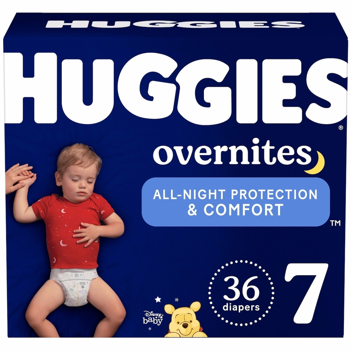 Overnites Nighttime Baby Diapers, Size 7 (41+ lbs), 36 Ct