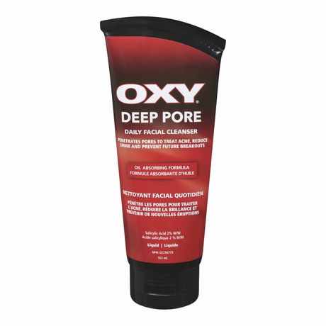 OXY Deep Pore Daily Facial Acne Cleanser with Salicylic Acid, for Stubborn Acne, for Blackheads and Visible Pores 162.0 ML