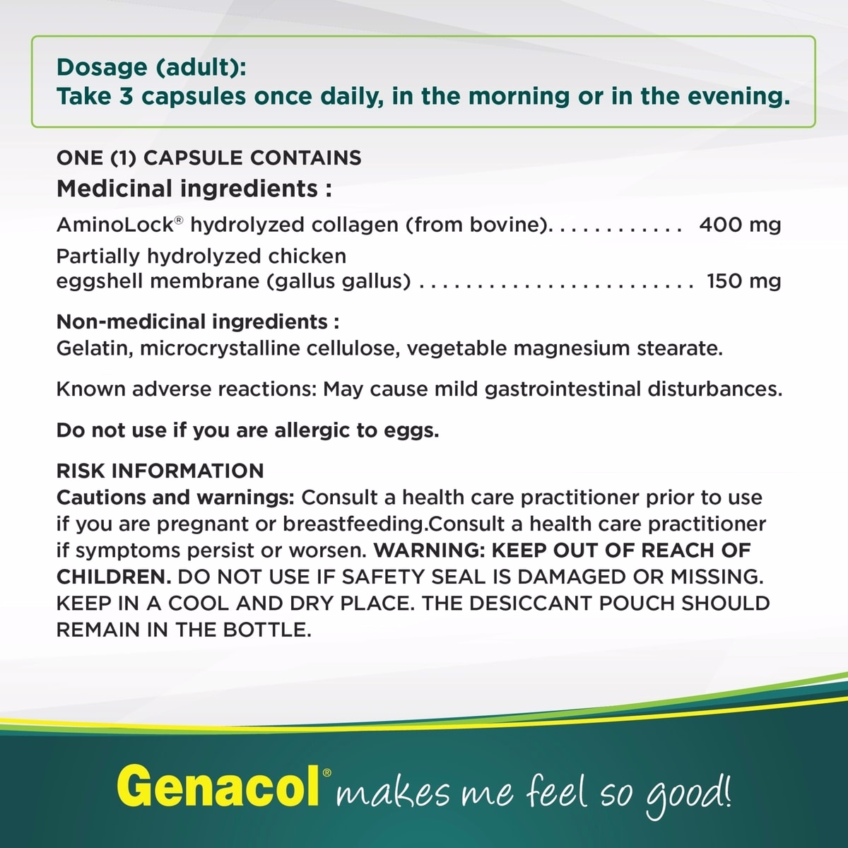 Pain Relief with AminoLock Collagen and Natural Eggshell Membrane Pain Relief with AminoLock Collagen and Natural Eggshell Membrane