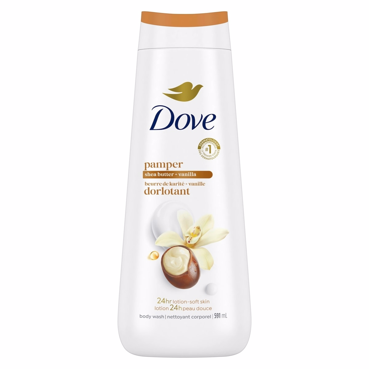 Pampering Body Wash for renewed, healthy-looking skin Shea Butter & Vanilla gentle body cleanser leaves skin soft