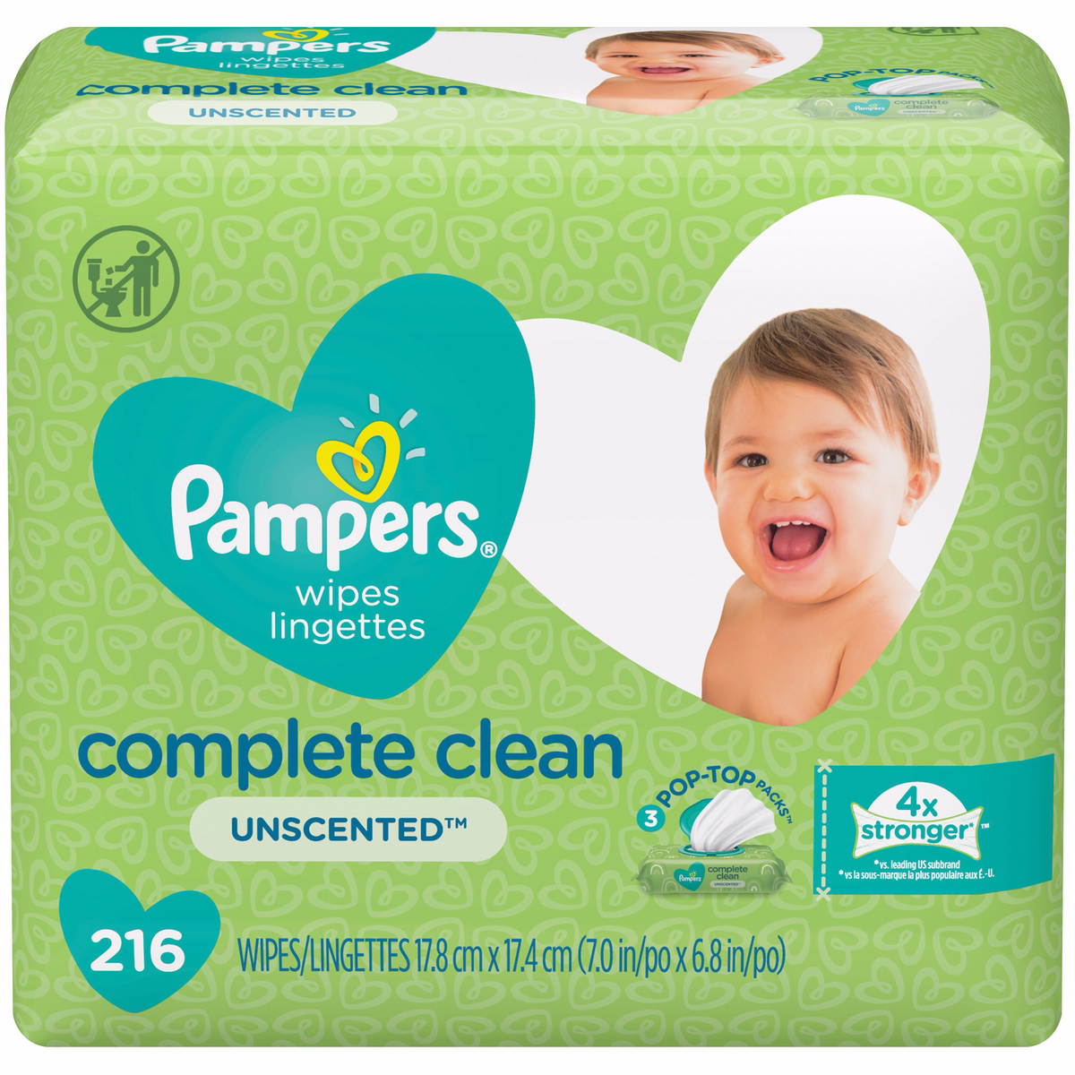 Pampers Baby Wipes Complete Clean Pop-top Unscented