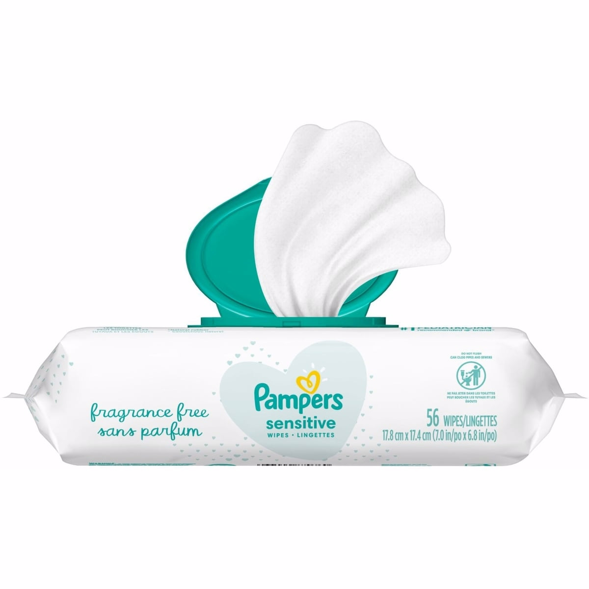 Pampers Baby Wipes Sensitive Perfume Free 6X Pop-Top Packs 336 Count