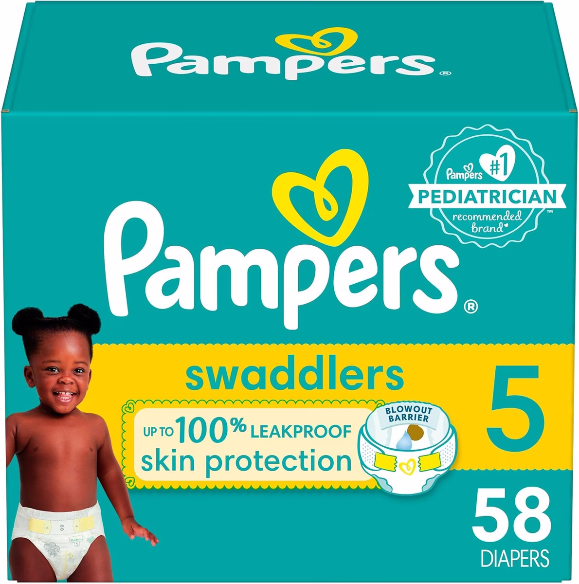 Pampers Swaddlers 尿布 尺寸 5 58 片