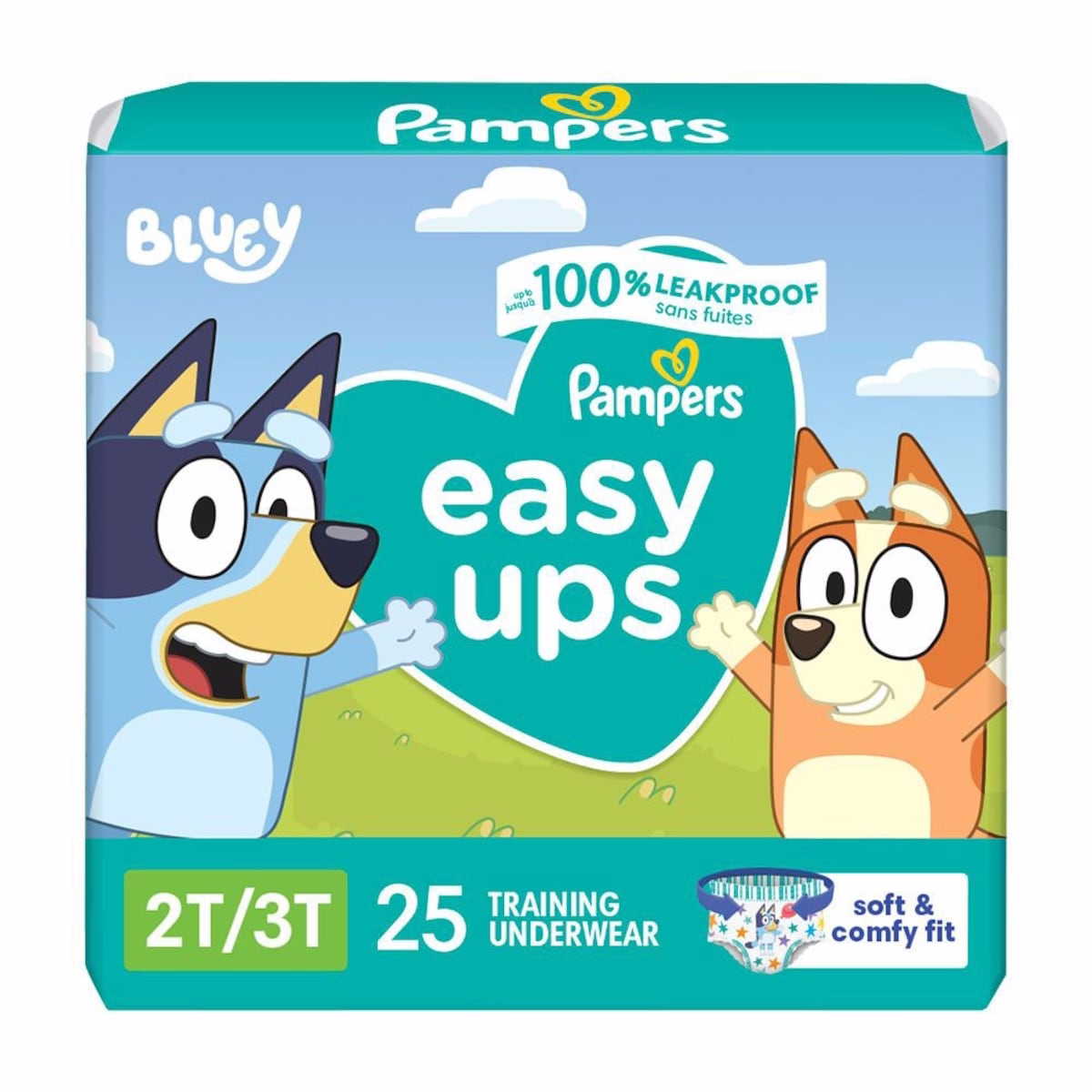 Pampers Easy Ups Training Underwear Boys Size 4 2T-3T 25 Count