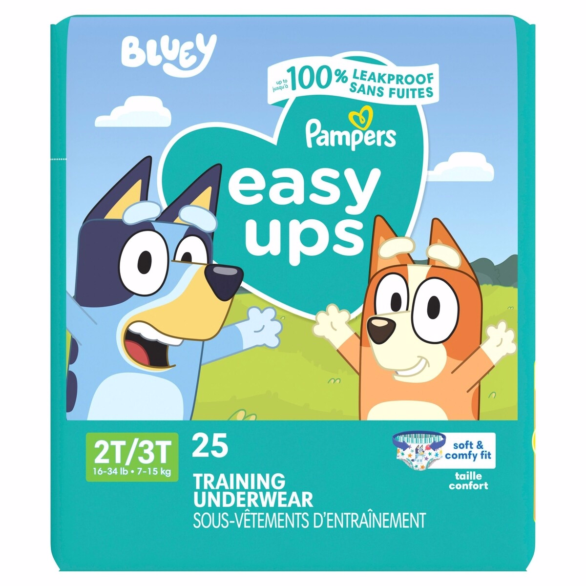 Pampers Easy Ups Training Underwear Boys Size 4 2T-3T 25 Count