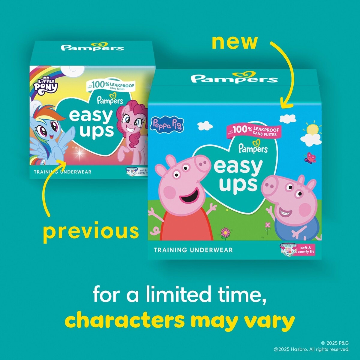 Pampers Easy Ups Training Underwear Peppa Pig Size 7 (5T6T), 15 Count