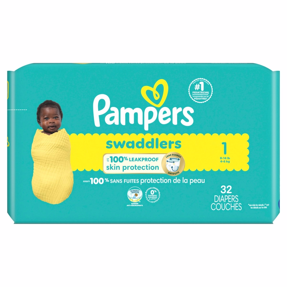 Pampers Swaddlers Newborn Diapers Size 1