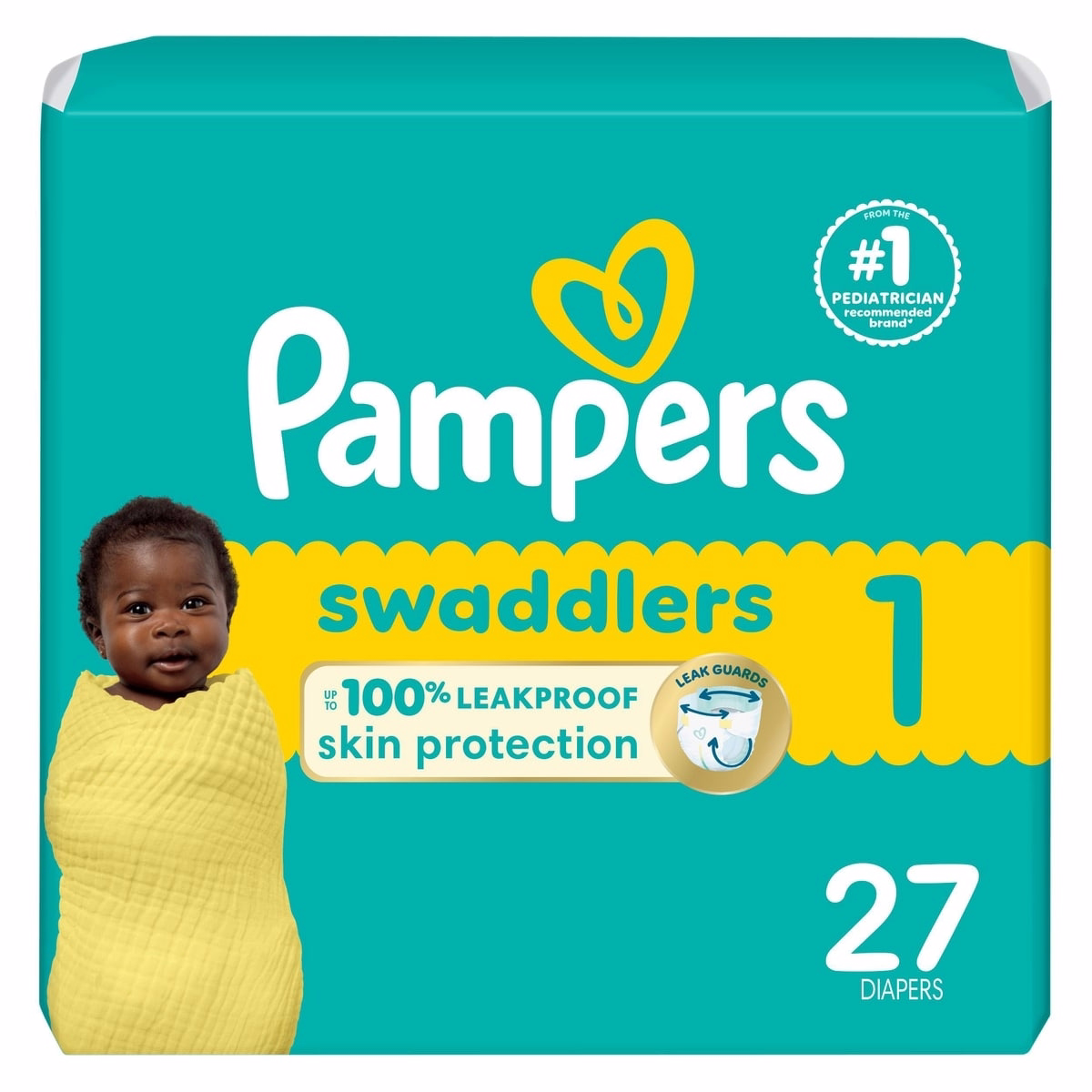 Pampers Swaddlers Preemie Diapers Size P-1 27 count