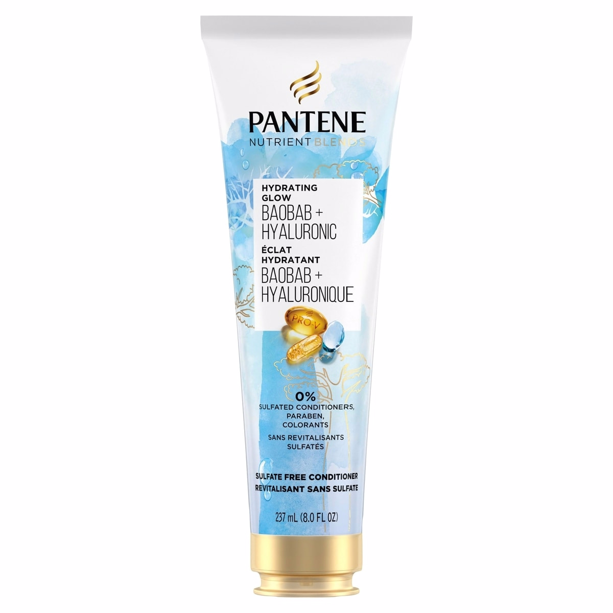 Pantene Hydrating Glow with Baobab Essence Sulfate-free Conditioner, 237 mL