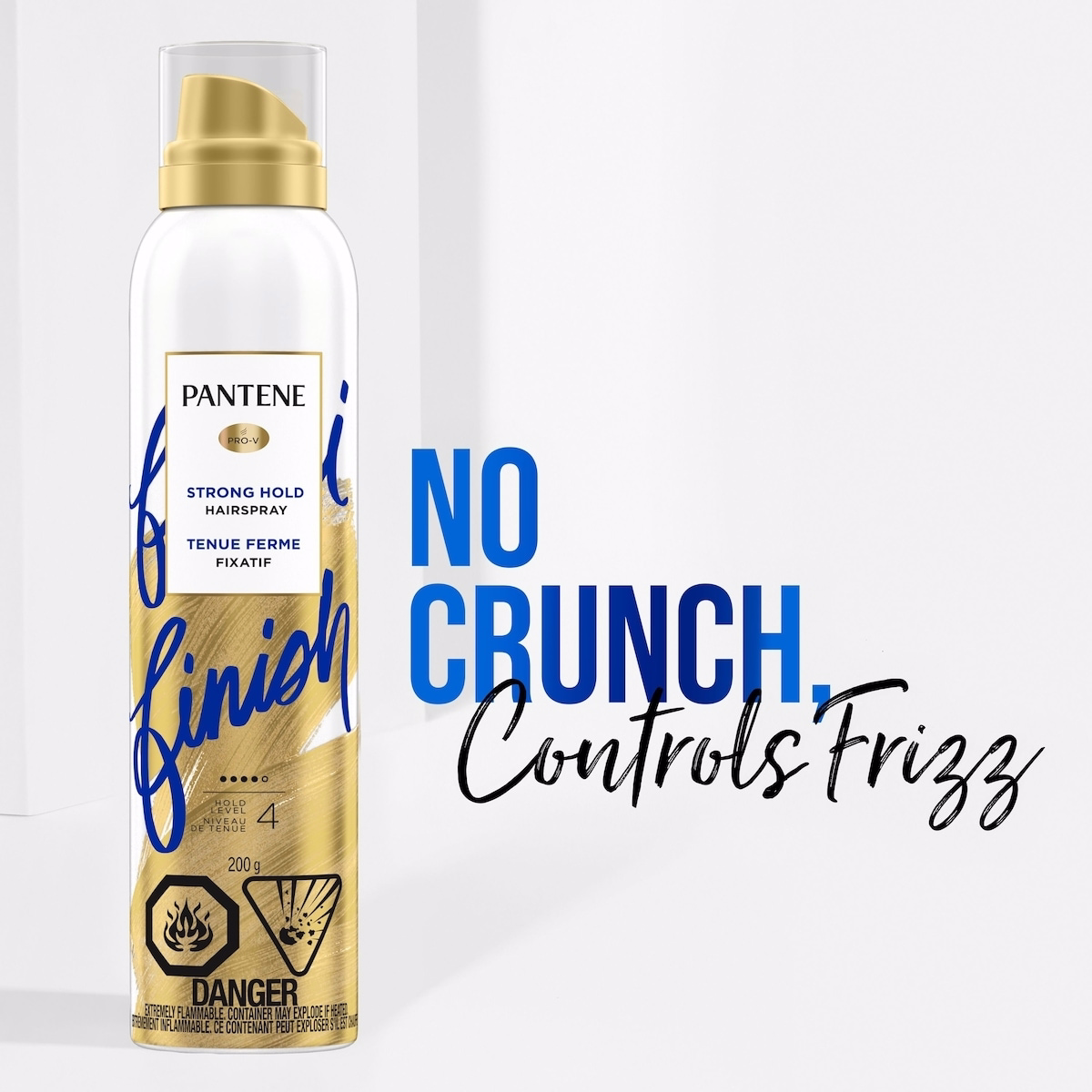 PANTENE Pro-V Strong Hold Alcohol Free* Level 4 Hairspray, 200g