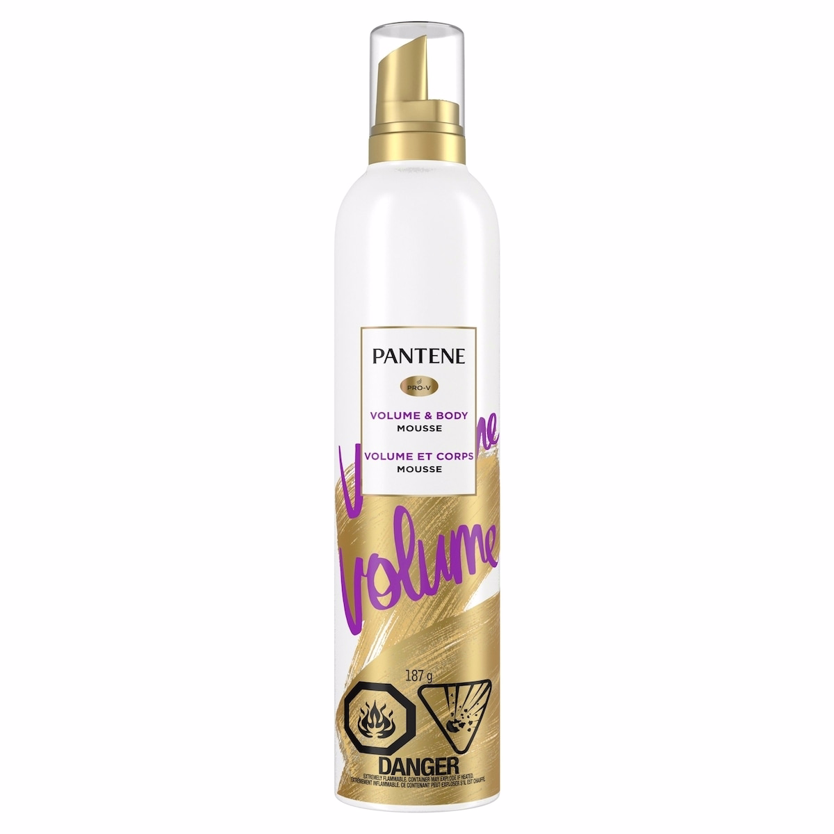 Pantene Pro-V Volume Body Boosting Mousse to Boost Fine, Flat Hair for Maximum Fullness, 187 g