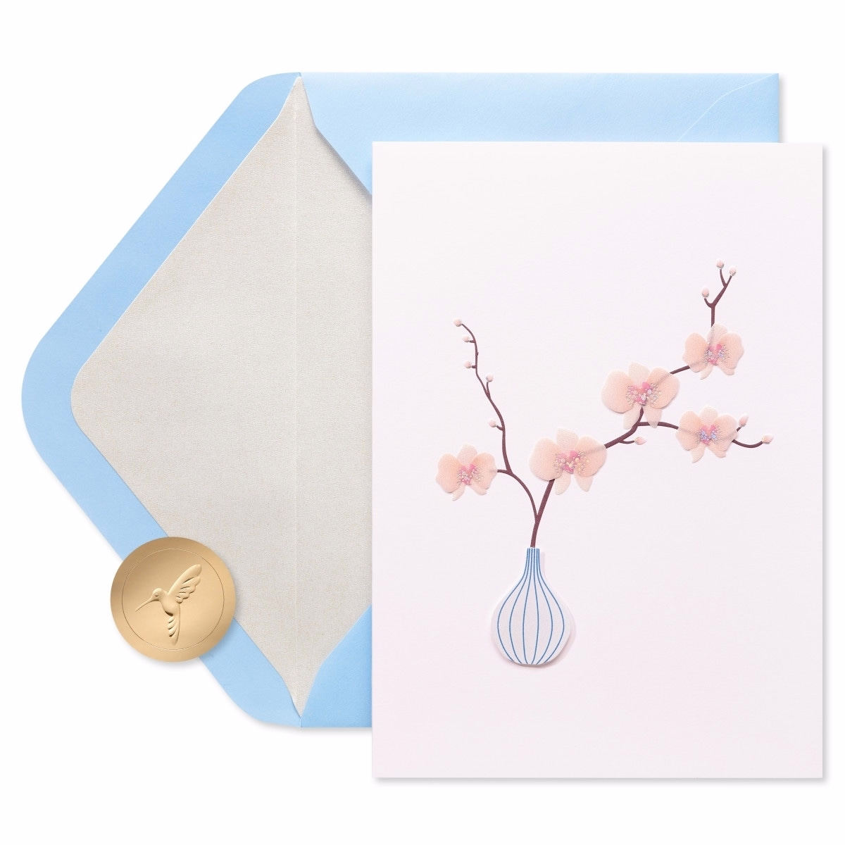 Papyrus Birthday Card for Her (Orchid in Vase)