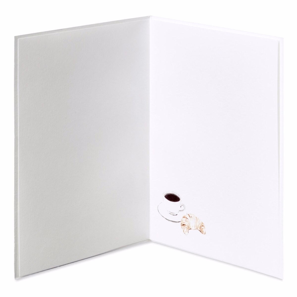 Papyrus Blank Card (Coffee and Croissant)