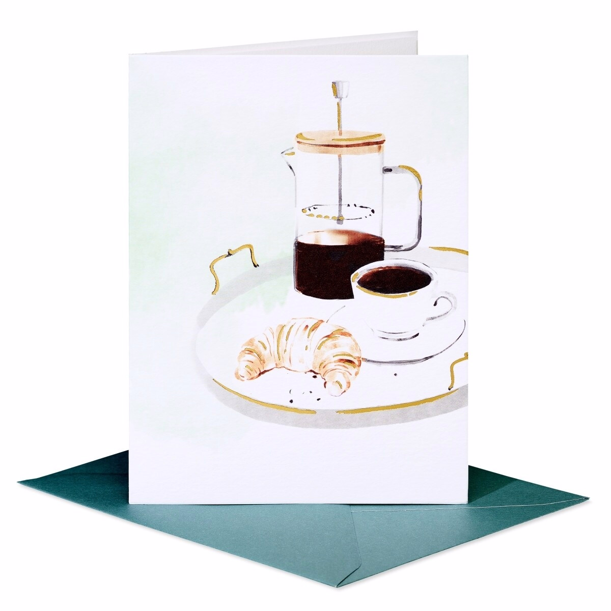 Papyrus Blank Card (Coffee and Croissant) Papyrus Blank Card (Coffee and Croissant)