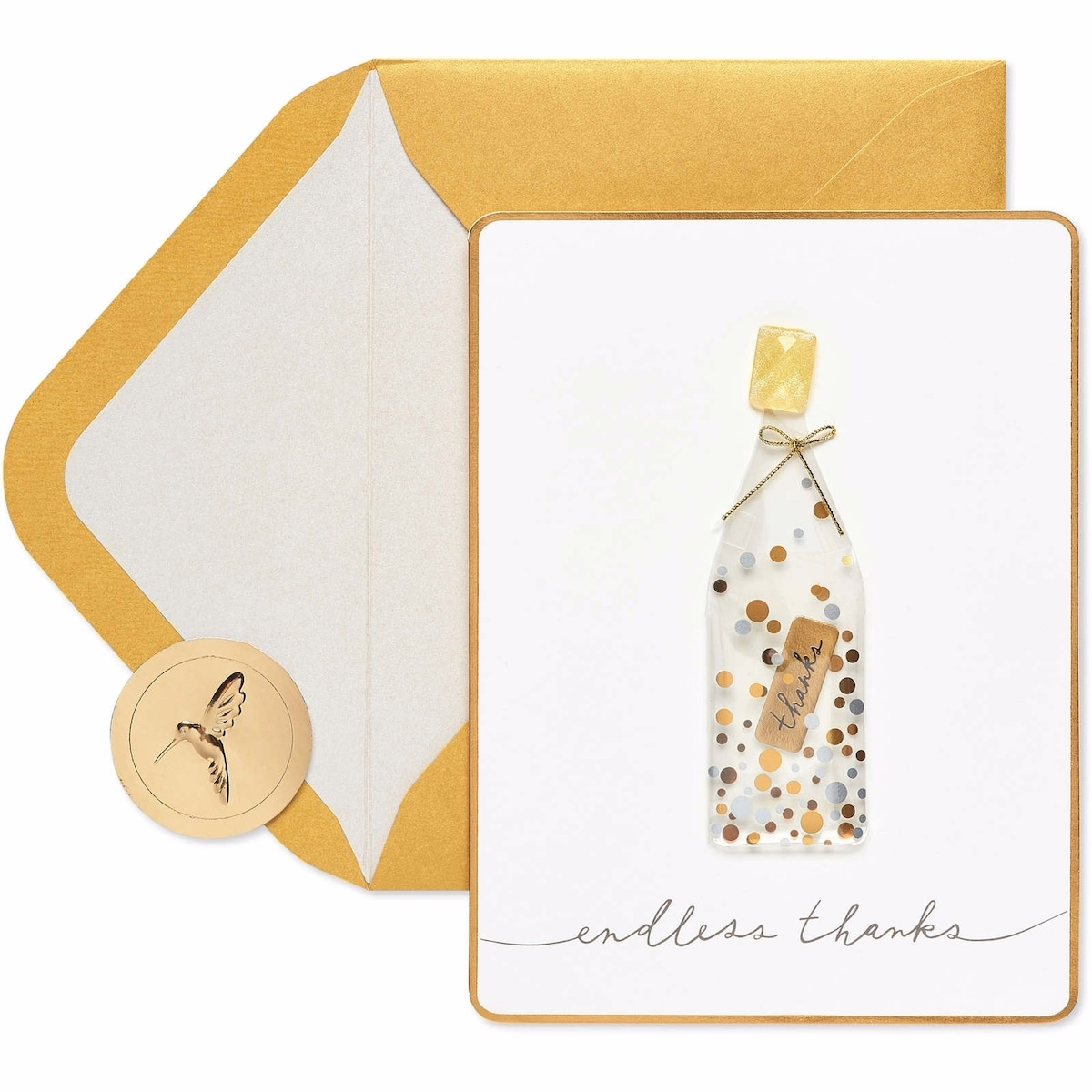Papyrus Blank Thank You Card (Message in a Bottle) Papyrus Blank Thank You Card (Message in a Bottle)