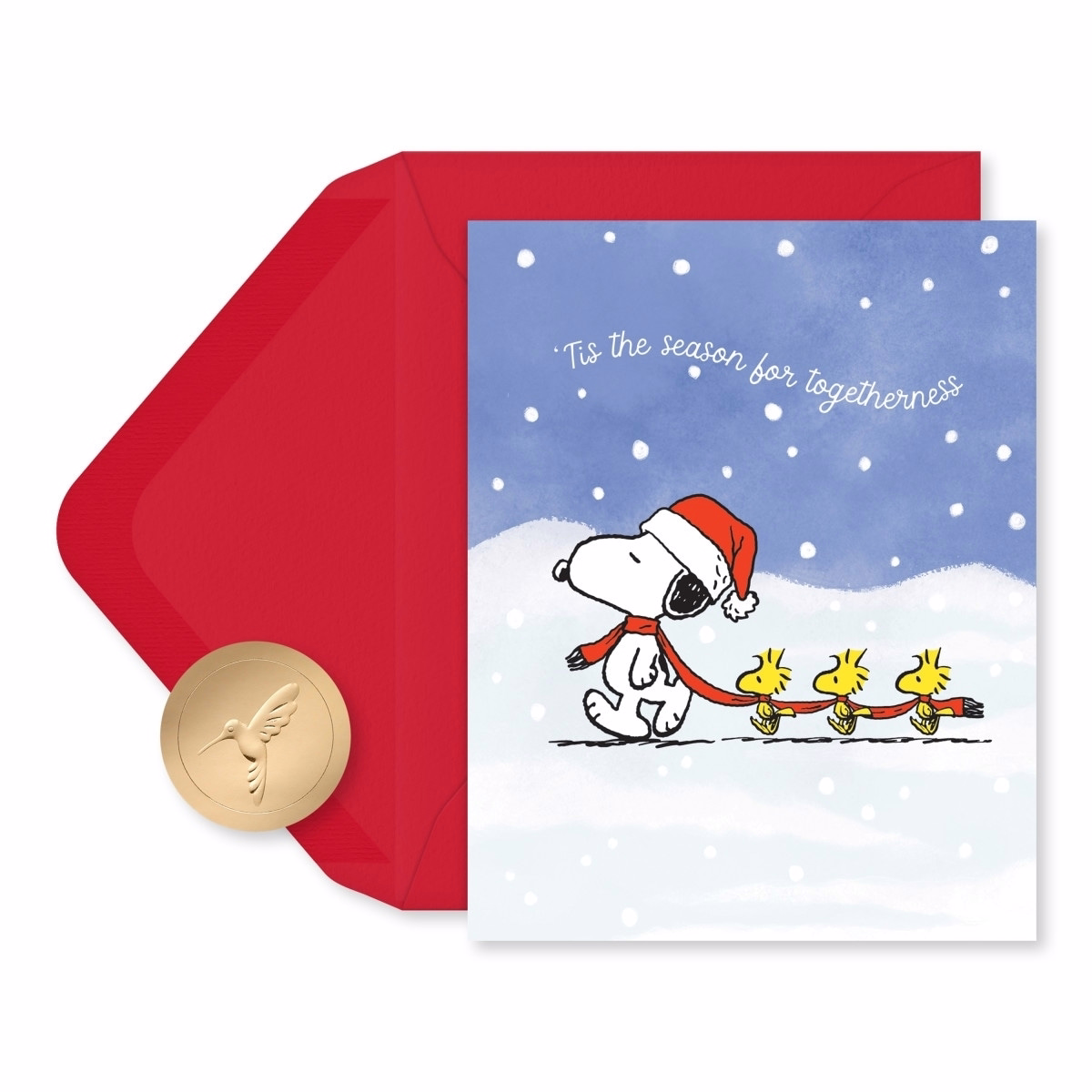 Papyrus Peanuts Christmas Boxed Cards, Snoopy and 1Woodstock (20-Count)