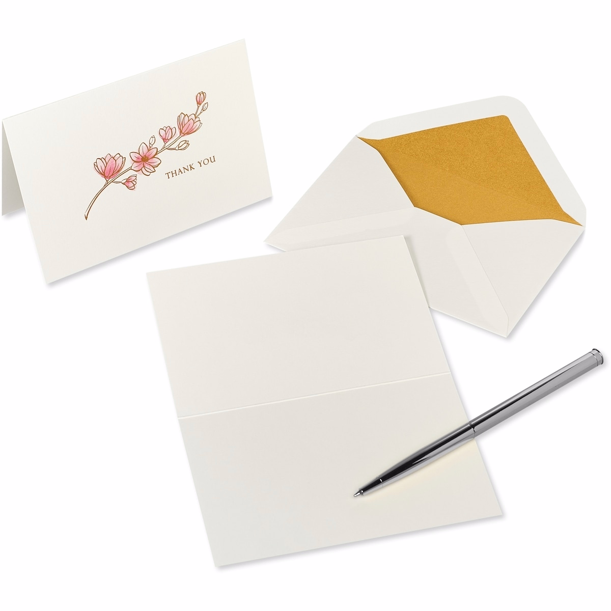 Papyrus Thank You Cards with Envelopes, Magnolia
