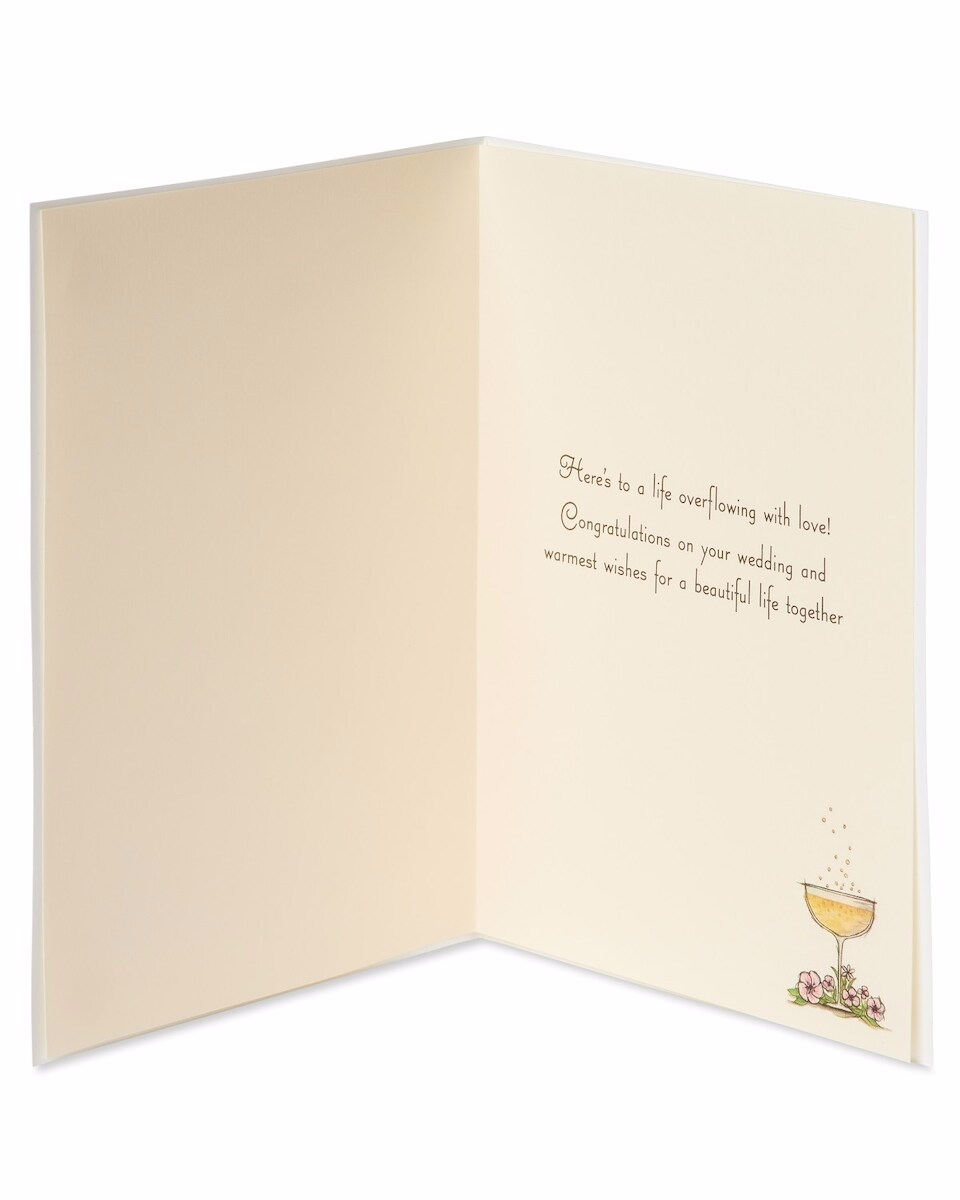 Papyrus Wedding Card - Designed By Bella Pilar, Glitter Free (Overflowing with Love)