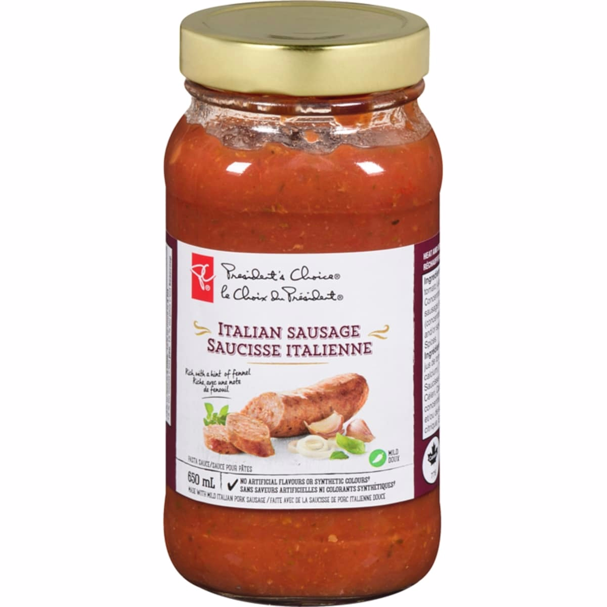 Pasta Sauce Italian Sausage Mild