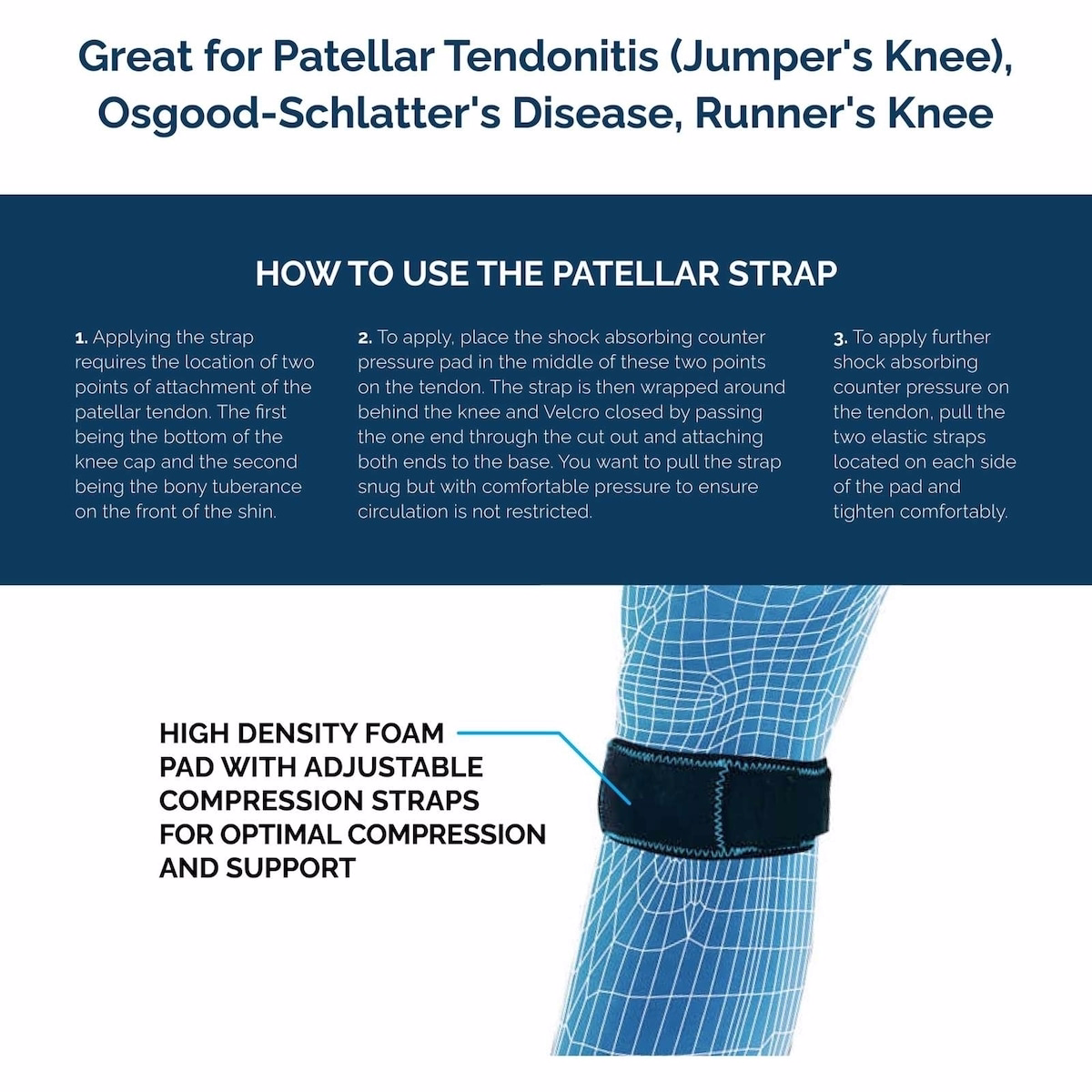 Sangle Jumpers Knee patellaire Sangle Jumpers Knee patellaire