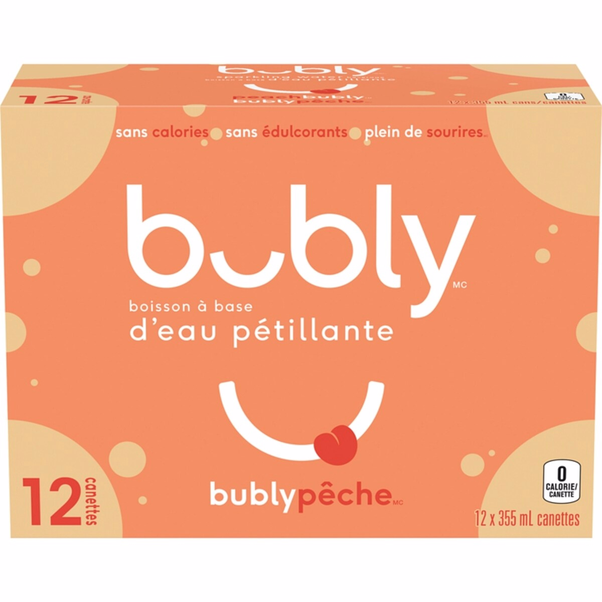 ピーチ風味スパークリングウォーター