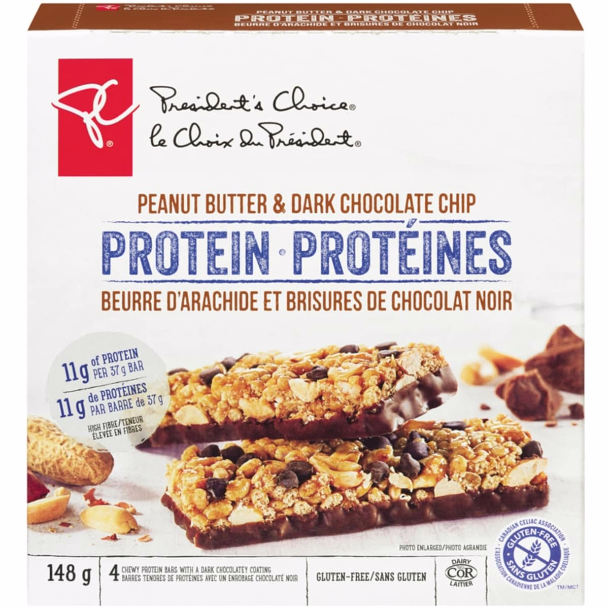 Peanut Butter & Dark Chocolate Chip Protein Granola Bars