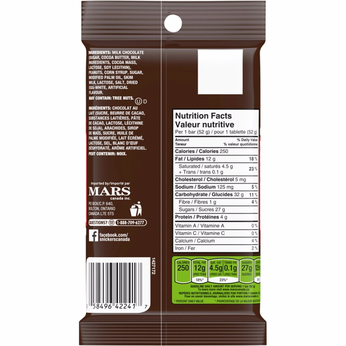 Peanut Milk Chocolate Candy Bars, 4 Full Size Bars